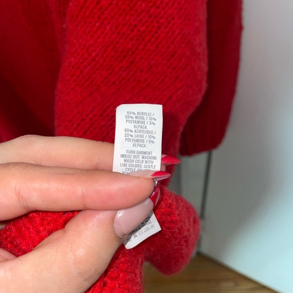 Oversized Red wool sweater - Picture 4 of 4